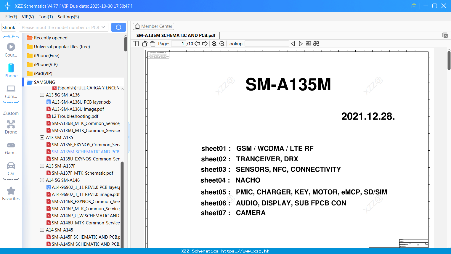 Samsung SM-A135M SCHEMATIC AND PCB
